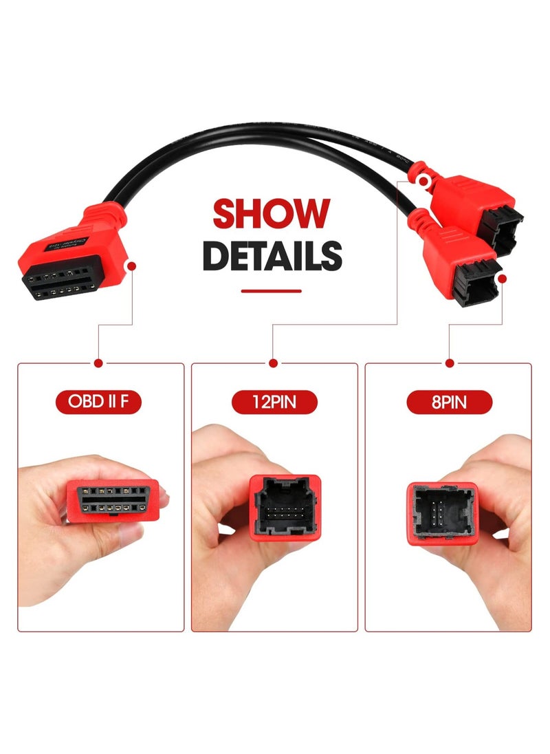 Autel - Autel OBD2 Adapter for Chrysler 12+8 Programming Cable Connector  Bypass Gateway Protocol Cable Maxisys MS906 Ms906S Ms906BT Ms906 Pro Ms906 Pro-Ts Mk908 Pro II Ms909 Ms919 Ultra Ultra EV - Image 1