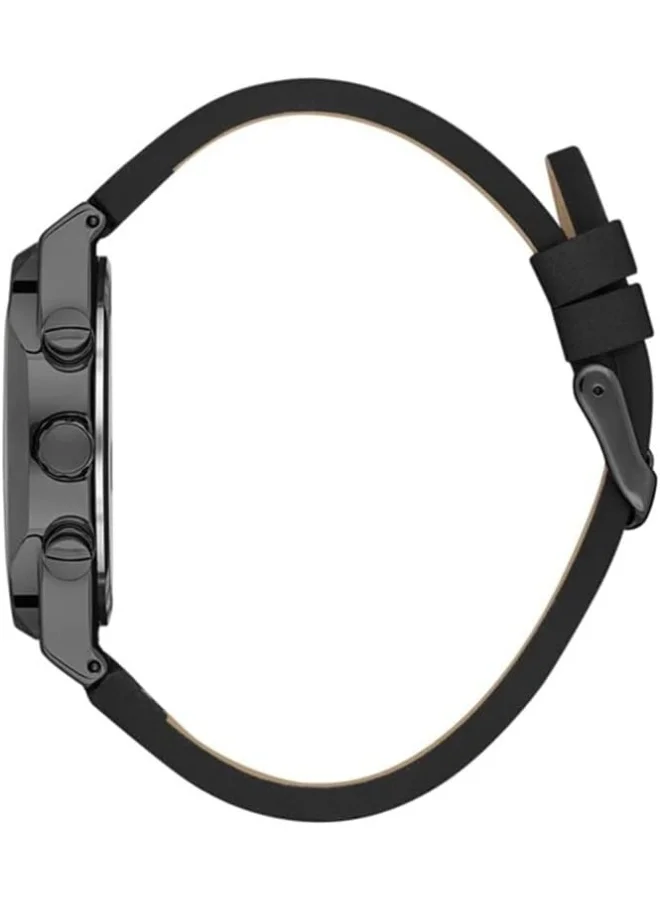 سلازنجر Men's Quartz Movement Watch, Multi Function Display and Leather Strap - SL.9.6504.2.02, Black