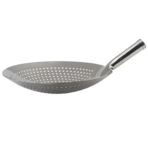 Winco SC-12 Round Stainless Steel Skimmer, 12-Inch - Image 1