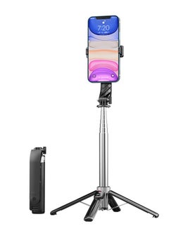 Generic Telescopic Selfie Stick Tripod, Bluetooth Remote Control, Suitable for Various Scenes, Black  - Image 1