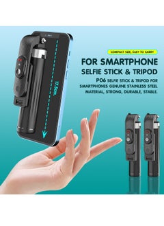 Generic Telescopic Selfie Stick Tripod, Bluetooth Remote Control, Suitable for Various Scenes, Black  - Image 2