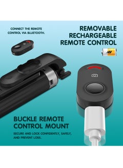 Generic Telescopic Selfie Stick Tripod, Bluetooth Remote Control, Suitable for Various Scenes, Black  - Image 3