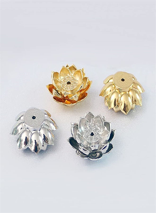 Excefore 4pcs Metal Incense Holders, Mini Lotus Alloy Incense Stick Burner, Incense Censer with Incense Ash Catcher for Home Decor, Yoga, SPA - Image 3