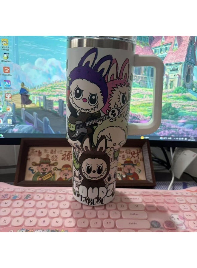 Stanley × Labubu Limited Edition Collab Tumbler – 40oz Insulated Travel Cup, Cute Collectible Design