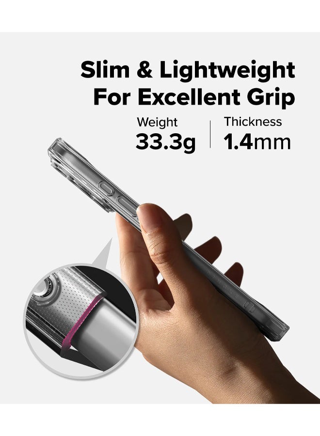 S-TOP Clear case for iPhone 17 Pro Max - Drop protection, scratch resistant, anti-yellowing with dual-layer protection, slim and transparent design - Image 4