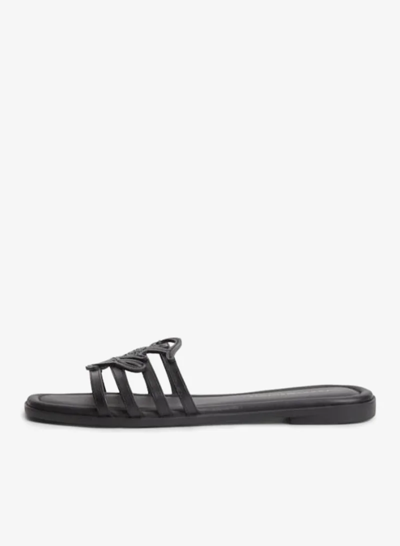 Tommy Hilfiger Logo Strap Leather Mules
