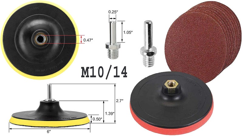DIY Crafts 2 Pcs, 5inch Only Hook Loop Pad, Buff Backing Pad Only Hook Loop Pad For Your Kit Drill Attachment Universal Nut Sing Disc for Use On Wood,Metal Leather (2 Pcs, 5inch Only Hook Loop Pad) - Image 2