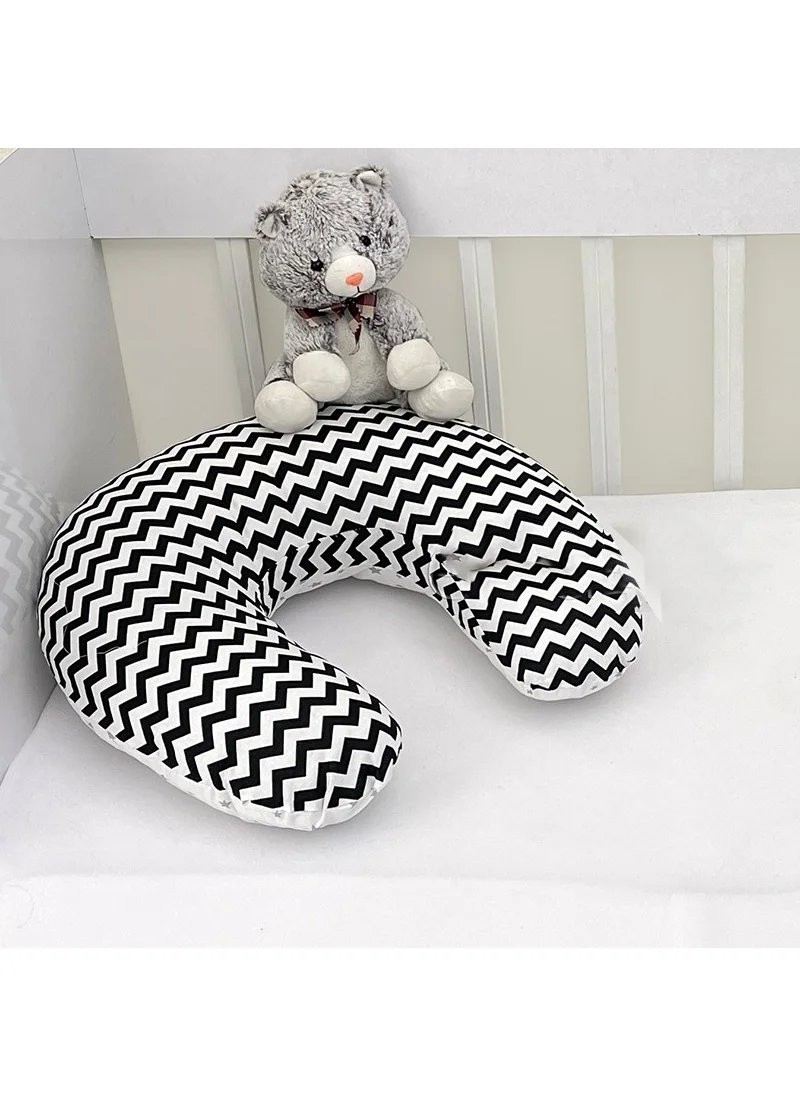 Ebabynest Zigzag Series Black Breastfeeding Pillow