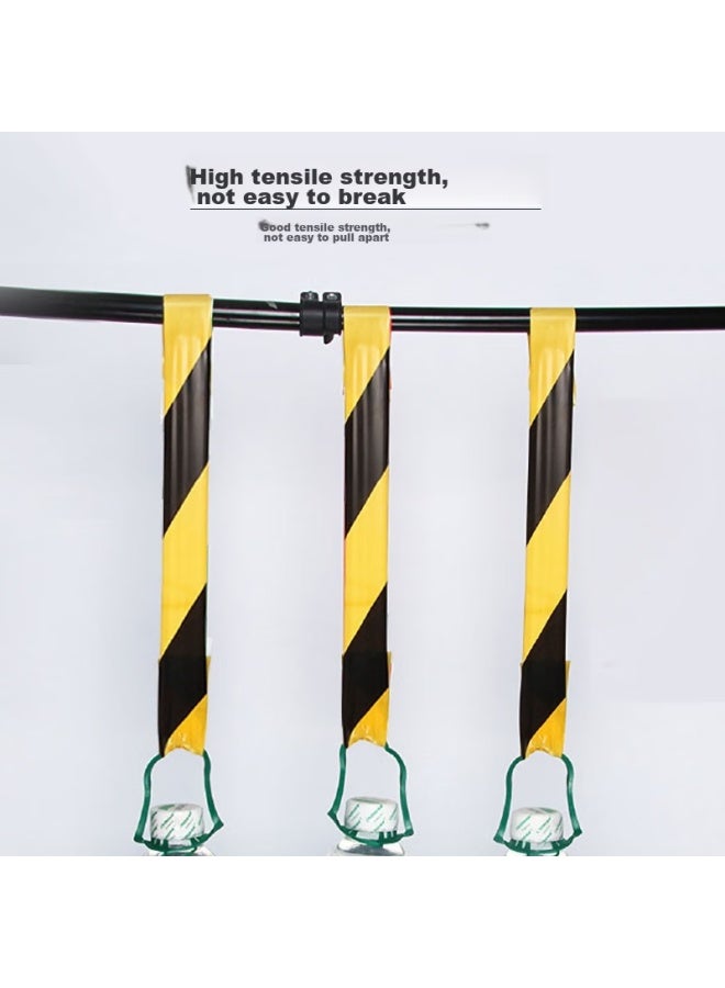 تانجو Tango Pvc شريط تحذيري، نمط قطري أسود وأصفر، 48mm*23m*6 Rolls، نمط زيبرا للمستودعات، شريط أرضي لتحديد الخطوط، شريط أمان للأرضيات، ملصق تحديد المواقع، تحذير - Image 1