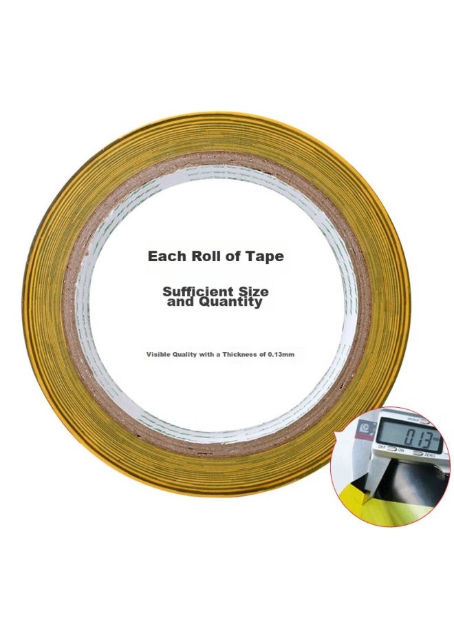 تانجو Tango Pvc شريط تحذيري، نمط قطري أسود وأصفر، 48mm*23m*6 Rolls، نمط زيبرا للمستودعات، شريط أرضي لتحديد الخطوط، شريط أمان للأرضيات، ملصق تحديد المواقع، تحذير - Image 3
