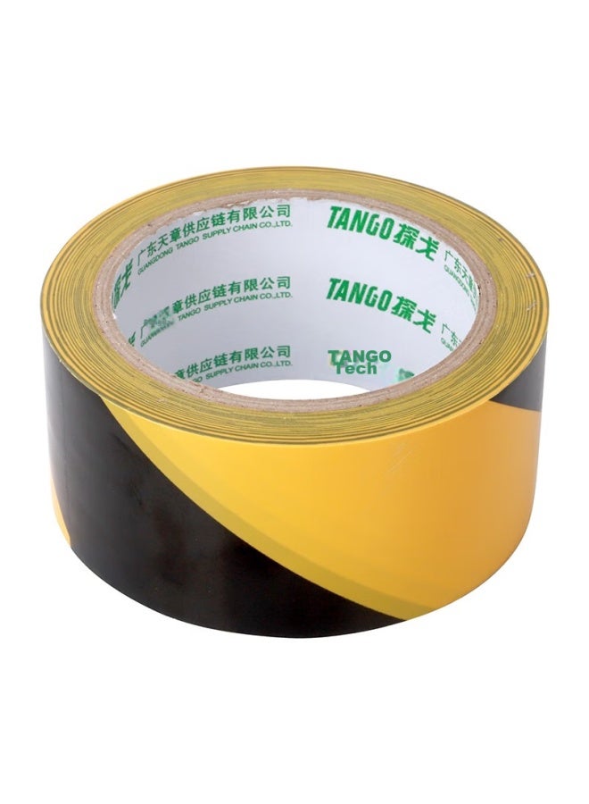 تانجو Tango Pvc شريط تحذيري، نمط قطري أسود وأصفر، 48mm*23m*6 Rolls، نمط زيبرا للمستودعات، شريط أرضي لتحديد الخطوط، شريط أمان للأرضيات، ملصق تحديد المواقع، تحذير - Image 5