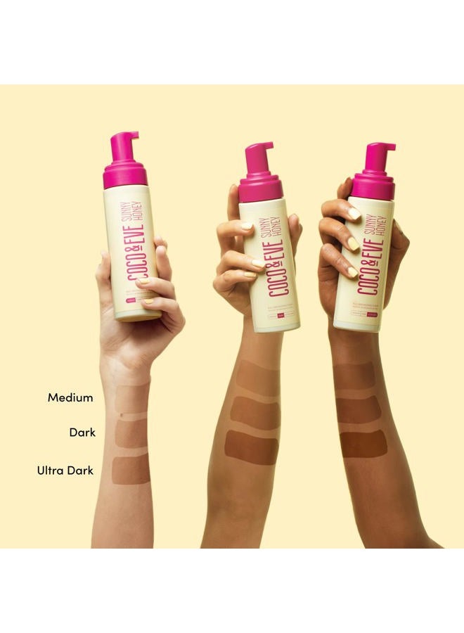 COCO & EVE Sunny Honey Bali Bronzing Self Tanner Mousse - (Ultra Dark) All Natural Sunless Tanning Instant Lotion with Bronzer and Skin Moisturizer (6.7 fl oz)  - Image 2