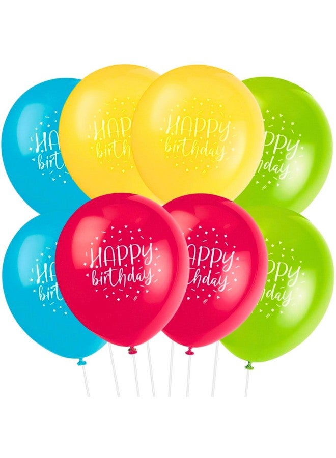 Unique Assorted Colors Balloon Party Birthday Latex Balloons - 12" (Pack of 8) - Perfect for Birthday Celebrations & Parties - Image 1