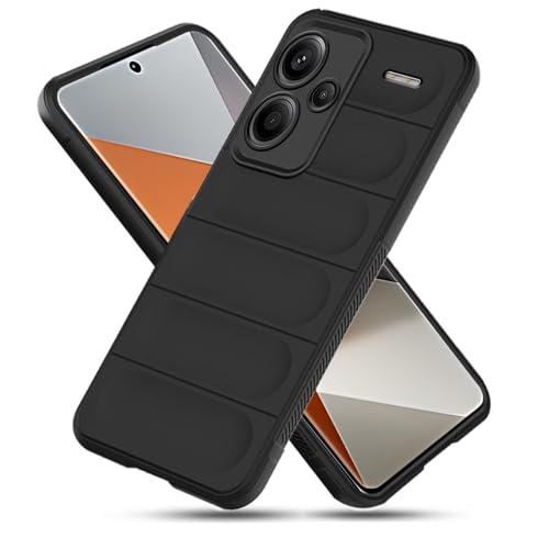 Winble Down Jacket Series Silicone Back Cover Case for Mi Redmi Note 13 Pro Plus 5G | Camera Protection Anti-Slip Grip Design | Protective Back Cover Case for Redmi Note 13 Pro Plus 5G (Black) - Image 1
