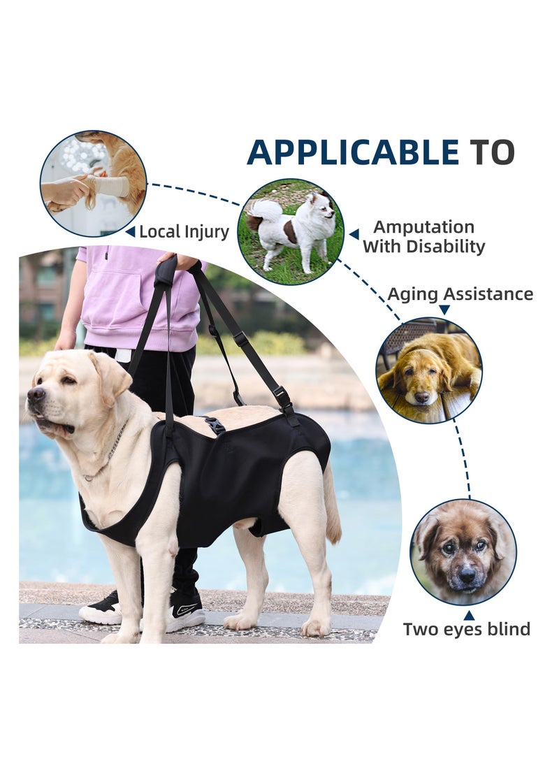 SYOSI - Dog Lift Harness, Emergency Backpack Pet Legs Support & Rehabilitation Dog Sling Carrier, Pet Support & Rehabilitation Sling Lift Adjustable Padded Breathable Straps for Senior Elderly Dogs - Image 1