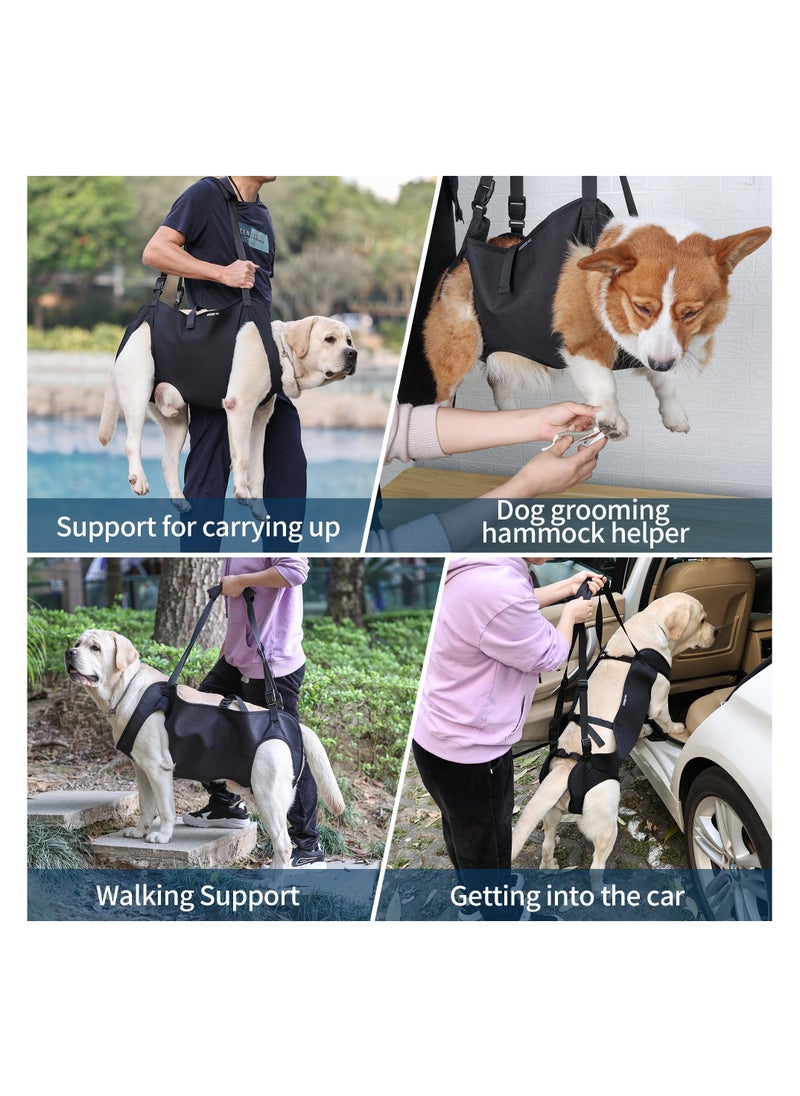 SYOSI - Dog Lift Harness, Emergency Backpack Pet Legs Support & Rehabilitation Dog Sling Carrier, Pet Support & Rehabilitation Sling Lift Adjustable Padded Breathable Straps for Senior Elderly Dogs - Image 1
