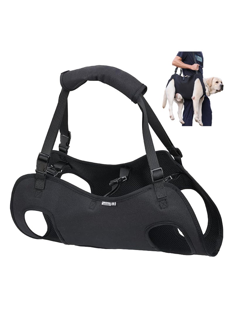 SYOSI - Dog Lift Harness, Emergency Backpack Pet Legs Support & Rehabilitation Dog Sling Carrier, Pet Support & Rehabilitation Sling Lift Adjustable Padded Breathable Straps for Senior Elderly Dogs - Image 1