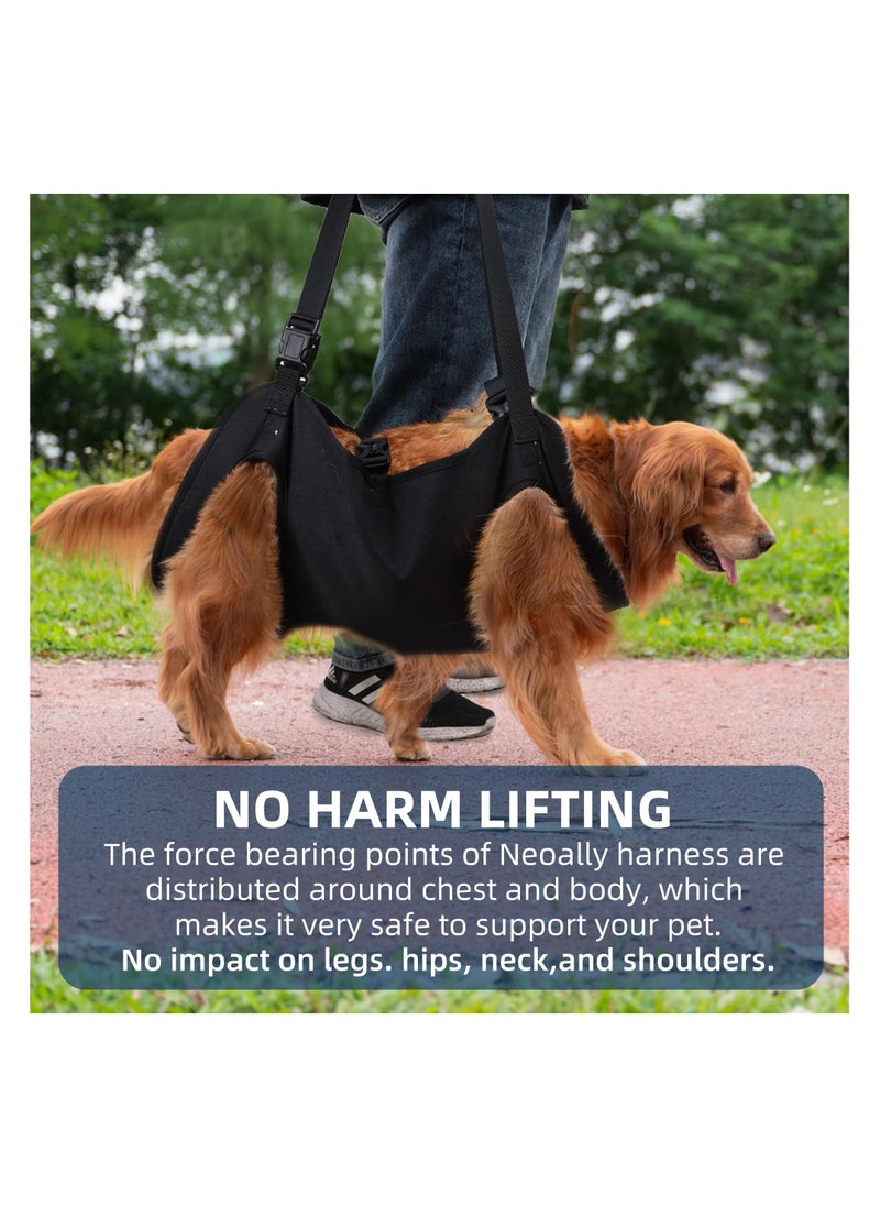 SYOSI - Dog Lift Harness, Emergency Backpack Pet Legs Support & Rehabilitation Dog Sling Carrier, Pet Support & Rehabilitation Sling Lift Adjustable Padded Breathable Straps for Senior Elderly Dogs - Image 1