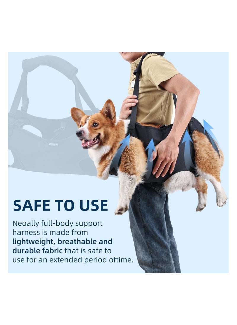 SYOSI - Dog Lift Harness, Emergency Backpack Pet Legs Support & Rehabilitation Dog Sling Carrier, Pet Support & Rehabilitation Sling Lift Adjustable Padded Breathable Straps for Senior Elderly Dogs - Image 1