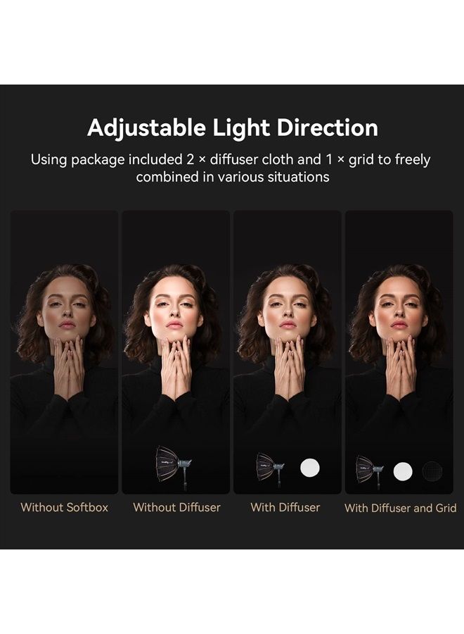 SMALLRIG Parabolic Softbox LA-D65 65cm Quick Release, Compatible with SmallRig RC 120D/RC 120B/RC 220D/RC220B and Other Bowens Mount Light- 4157 - Image 4