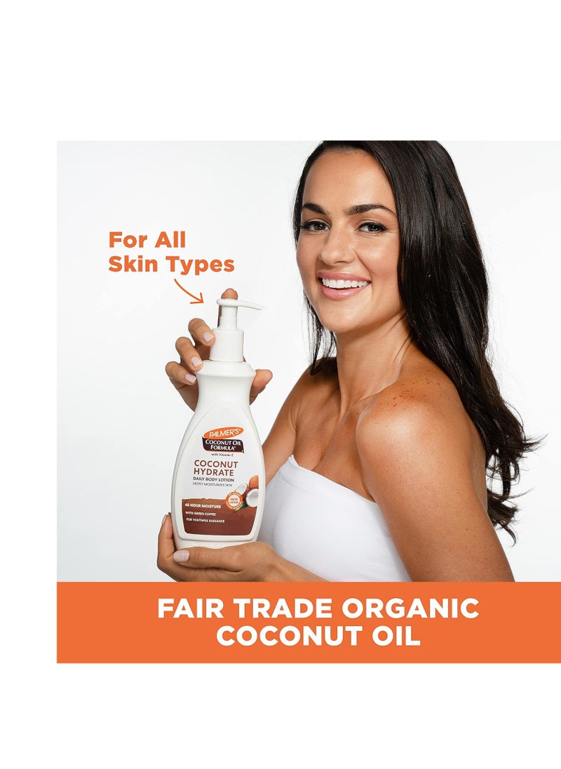 PALMER'S - Palmer's Coconut Oil Formula Body Lotion for Dry Skin, Hand & Body Moisturizer with Green Coffee Extract & Vitamin E, Pump Bottle, 13.5 Fl Oz (Pack of 1) - Image 1