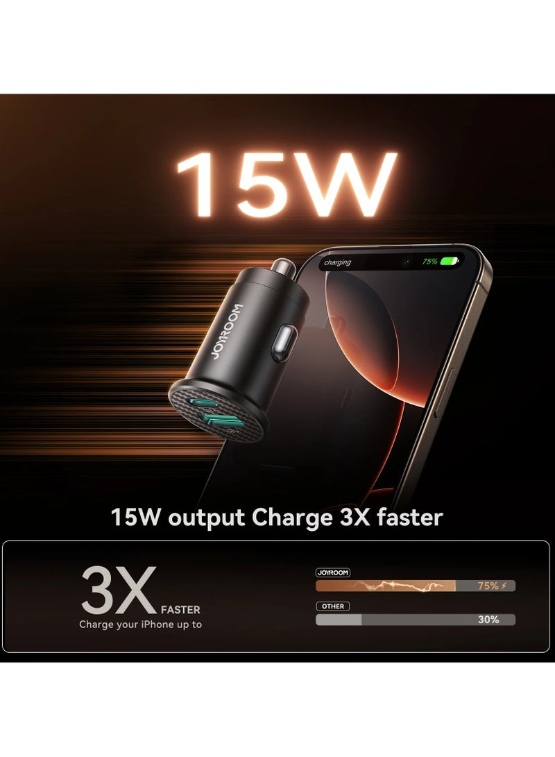 JOYROOM JR-CCN16 Mini QC+PD 15W Charger Black BLACK - Image 2