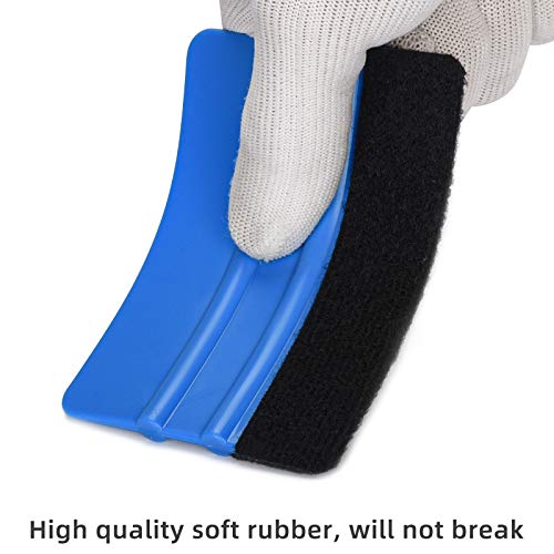 POLKASTORE Durable Black Felt Edge Vinyl Squeegee Tool 4-Inch, Car Vinyl Film Wrapping Decal Window Tint Work, Professional Scratch Free Squeegee (Pack of 3) - Image 4