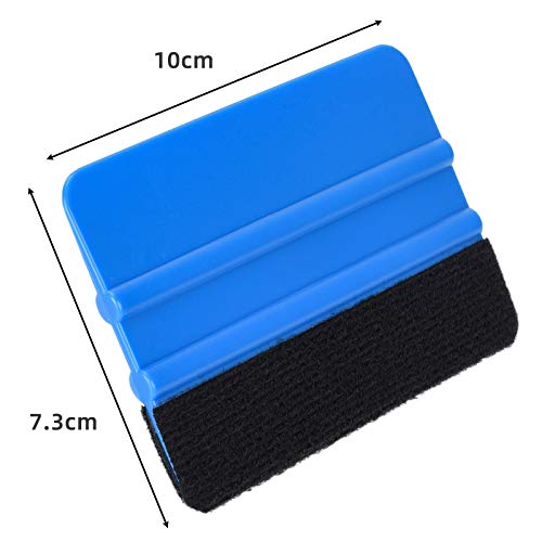 POLKASTORE Durable Black Felt Edge Vinyl Squeegee Tool 4-Inch, Car Vinyl Film Wrapping Decal Window Tint Work, Professional Scratch Free Squeegee (Pack of 3) - Image 2