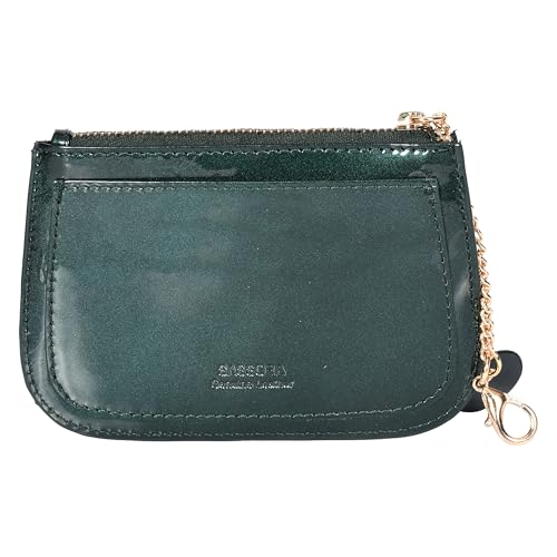 Sassora Premium Patent Leather Small Slim Pouch For Women's (Green) - Image 5