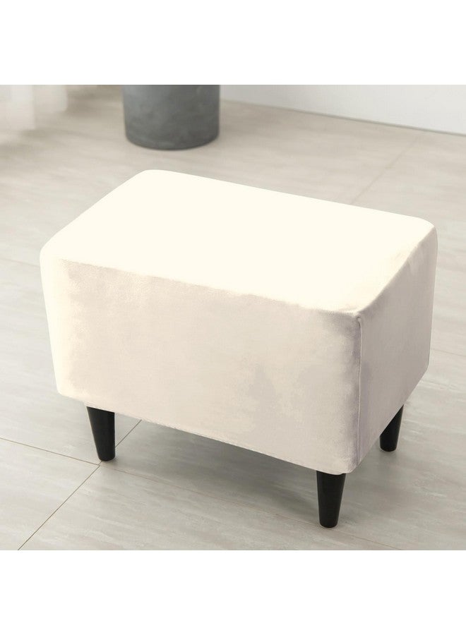 HOKIPO غطاء مسند قدم أوتومان من فئة HOKIPO 210 GSM من المخمل الممتاز القابل للتمدد، بيج (AR-4801-BGE) - Image 2