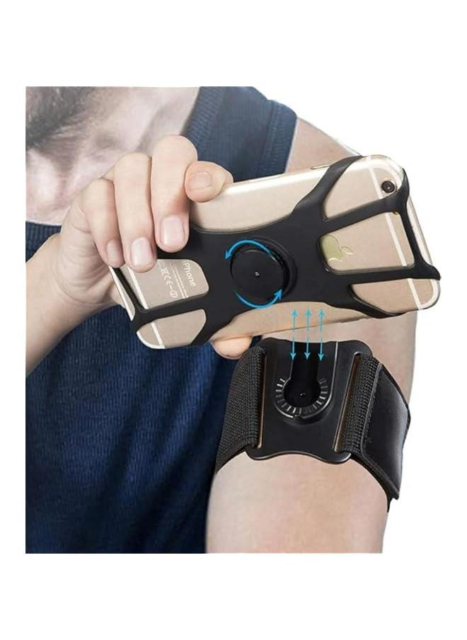 MOXO Magnetic Detachable 360° Rotatable Sports Running Armband Wristband Strap with Silic Ph Holder for iPh  - Image 1