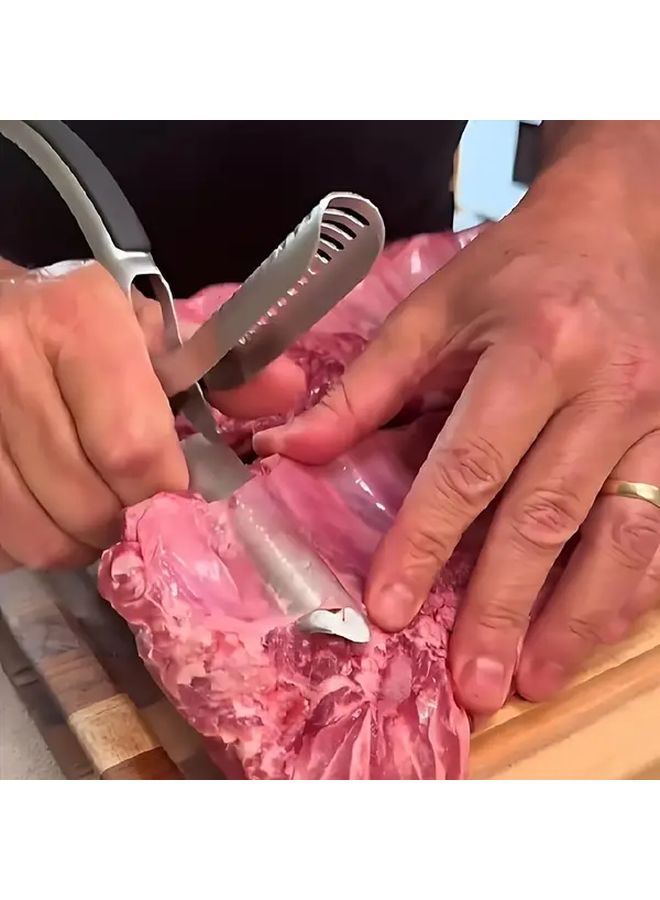 general 1pc 304 Stainless Steel Rib Membrane Remover Tool Ergonomic Design For BBQ Prep - Image 4