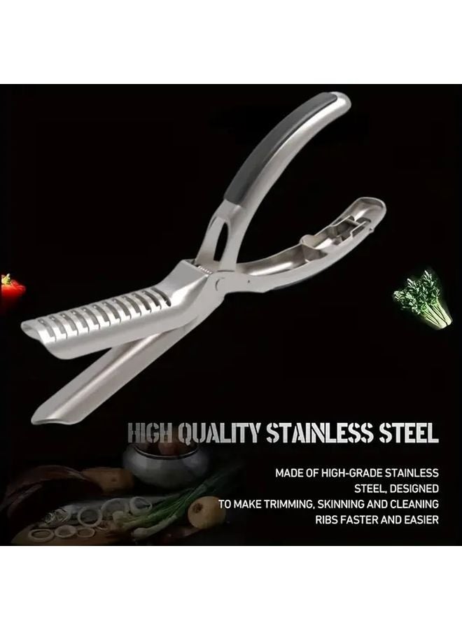 general 1pc 304 Stainless Steel Rib Membrane Remover Tool Ergonomic Design For BBQ Prep - Image 2