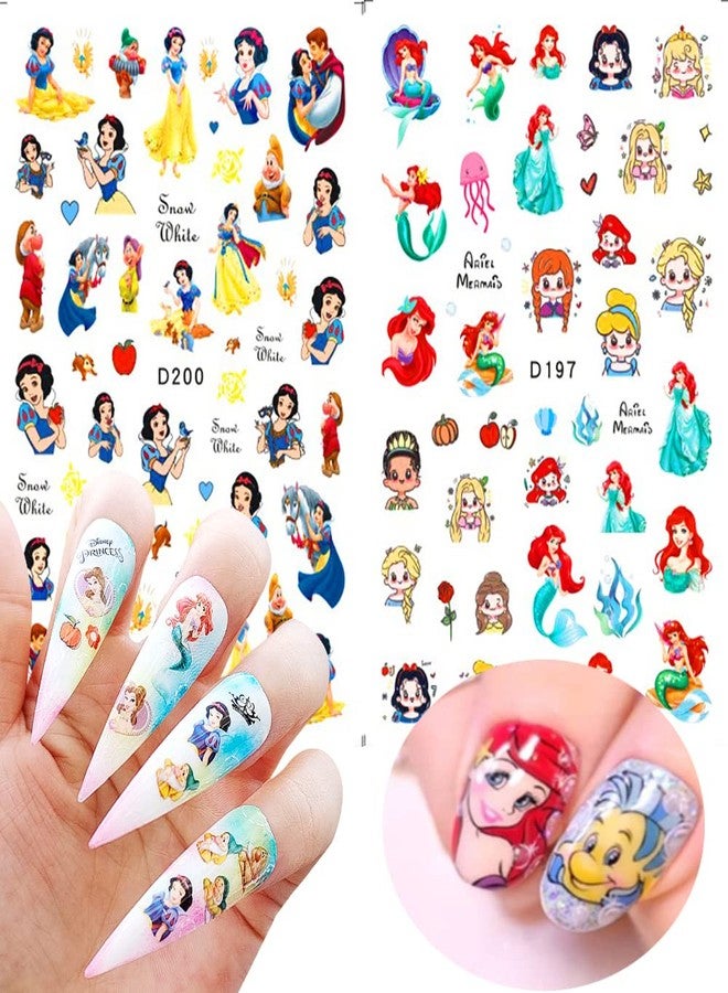 YKLWNN Cute Cartoon Nail Art Stickers Decals Kawaii Design Acrylic Nail Stickers 3D Self Adhesive Designer Nail Art Supplies Cute Nail Decals Decorations for Women Girls DIY Manicure Tips 5Sheets - Image 5