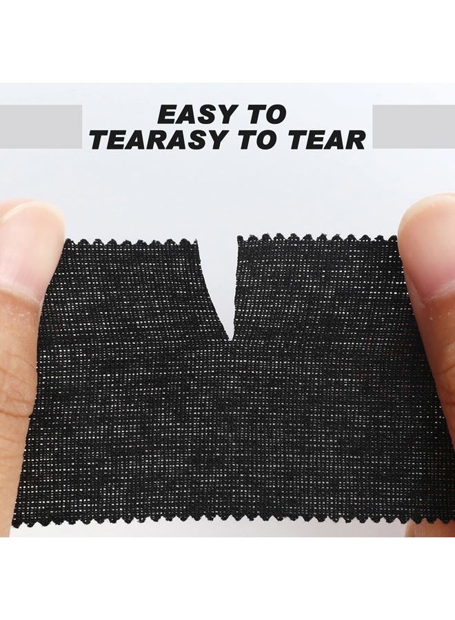 HI-BOOM 4 Pcs Pre Wrap Tape Athletic Finger Wrist Tape Sports No Sticky Residue Very Strong Easy Tear First Aid Injury Wrap for Athletes Trainers Boxing, 1.5 Inch x 33 Feet (Black, White) - Image 4