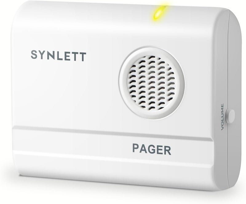 SYNLETT Portable Caregiver Pager Replacement Receiver ONLY Accessory Simple Alert System - (Call Button and Other accesories NOT Included) Must BE PAIRED to Component to Function - Image 1