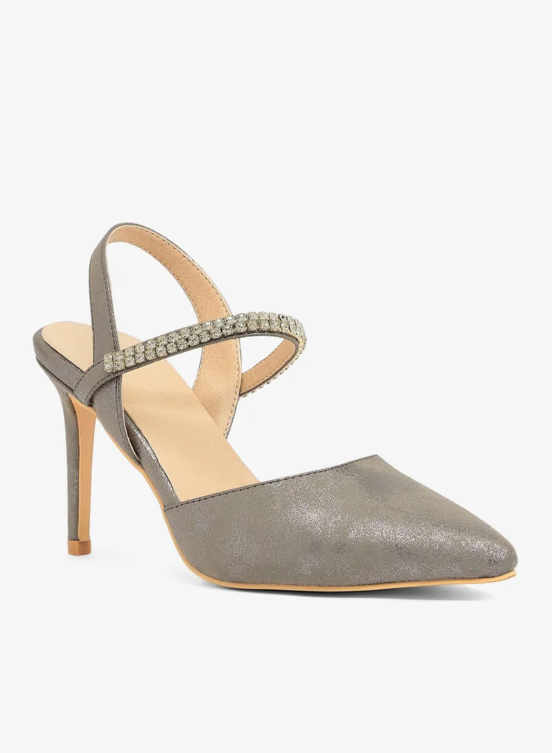 Khizana Cutout side, diamante bar strap