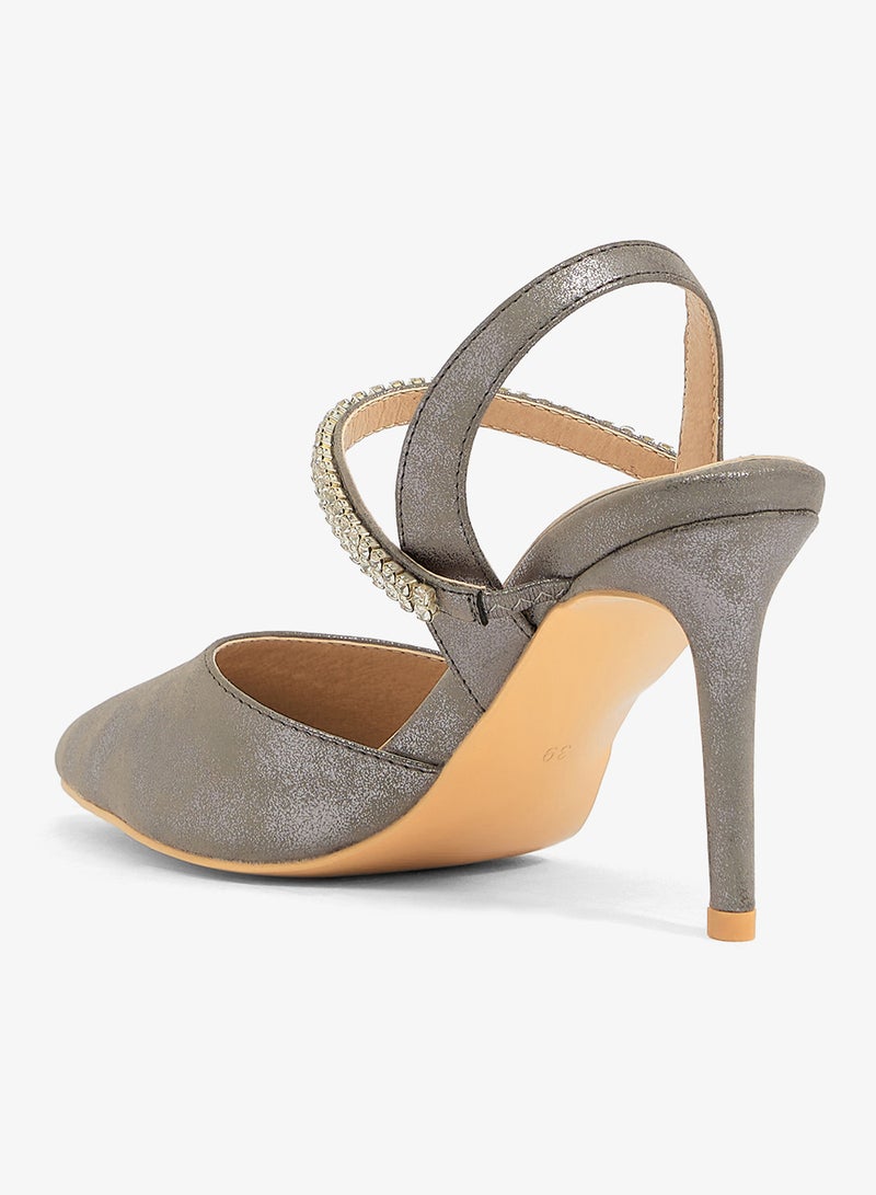 خزانة شريط بحلية ماسية بفتحات جانبية - Image 3