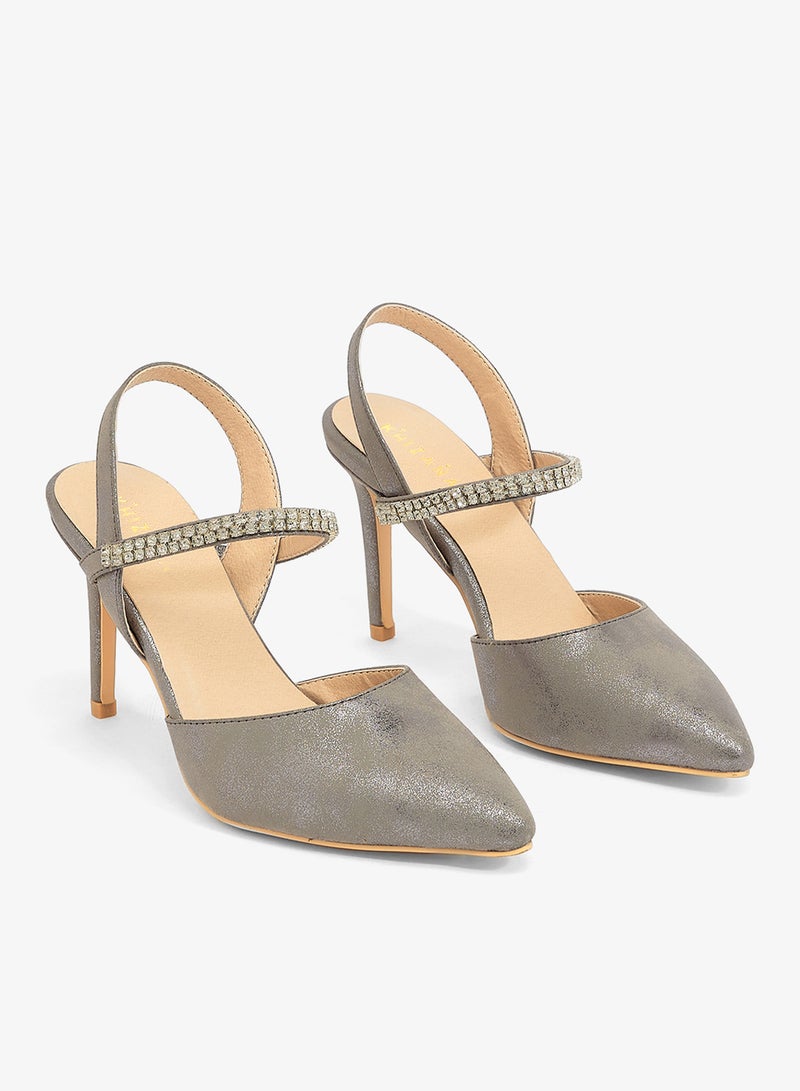 خزانة شريط بحلية ماسية بفتحات جانبية - Image 4