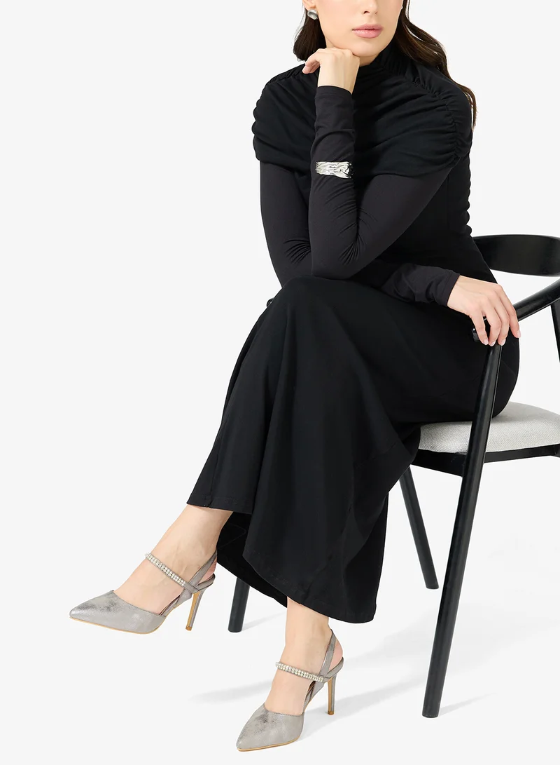 Khizana Grey Cutout side, diamante bar strap for Women | Best Price UAE
