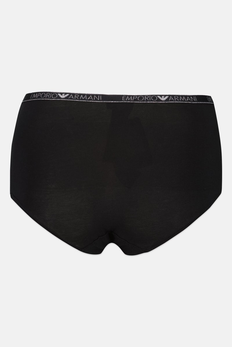 EMPORIO ARMANI Women Brand Logo Panty, Black - Image 3