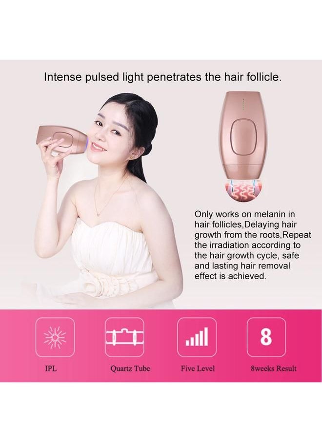 Arabest - IPL Painless Laser Hair Removal Machine Body Private Parts Epilator Depilator (Pink EU) - Image 1