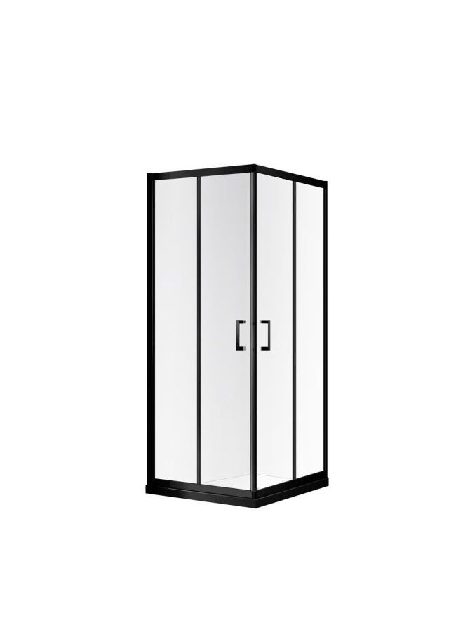 DANUBE HOME Milano Shower Cubicle 900*900*1950 Matte Black (Bb-4F)-Square Made In China  - Image 1