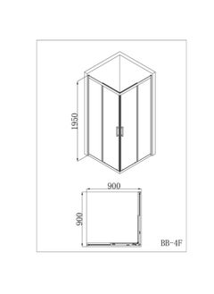 Milano Shower Cubicle 900*900*1950 Matte Black (Bb-4F)-Square Made In China - pzsku/Z4C83ADDE4F36AFC4BE7AZ/45/_/1719386536/e0165dde-22db-4ba6-b52c-e4d9ead9c464