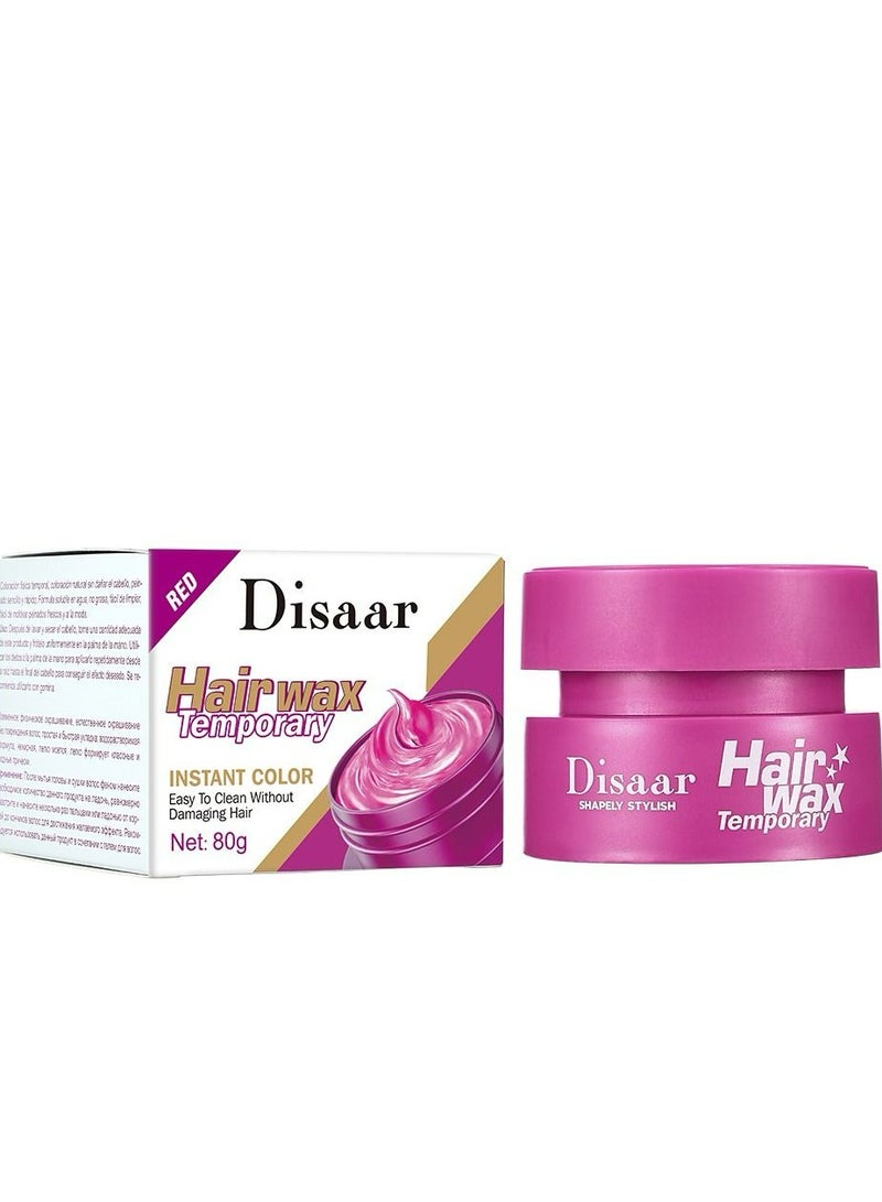 ديسار شمع للشعر، لون فوري مؤقت (أحمر) 80 جم - Image 2