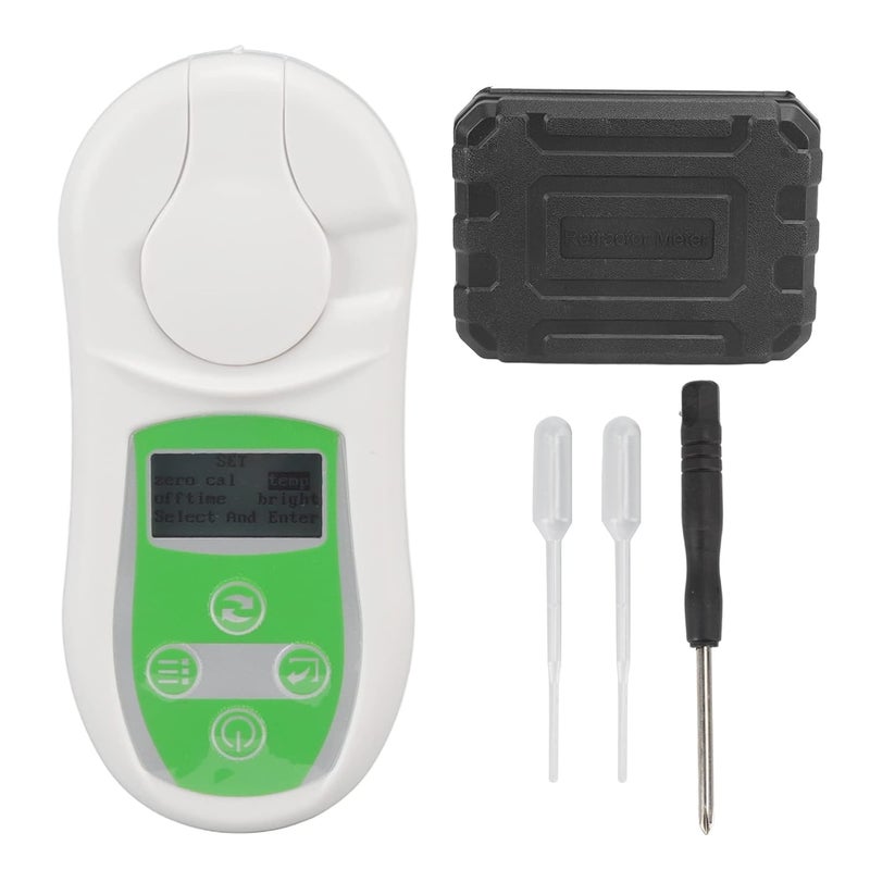 0 32% Meter Refractometer, Handheld Sugar Refractometer with ATC, Accuracy Content Tester for Fruit Beverage, Portable Reader with HD Lens and Display, - Image 1