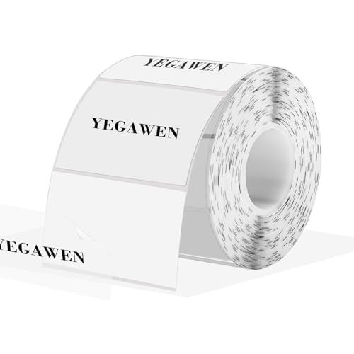 YEGAWEN 3x2 Inch Transparent Thermal Labels Stickers, Self-Adhesive Clear Waterproof Stickers for Logo Design, Direct Thermal Labels- 200 Sheets - Image 1