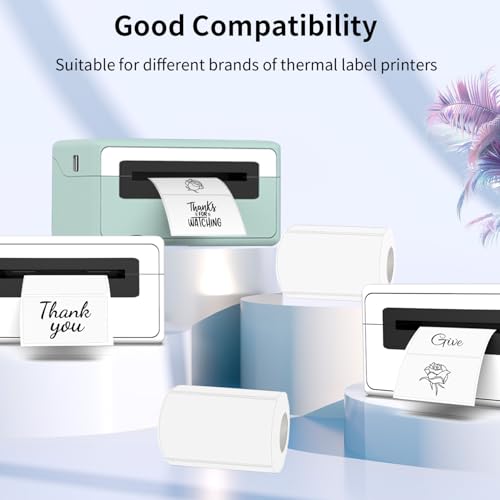 YEGAWEN 3x2 Inch Transparent Thermal Labels Stickers, Self-Adhesive Clear Waterproof Stickers for Logo Design, Direct Thermal Labels- 200 Sheets - Image 5
