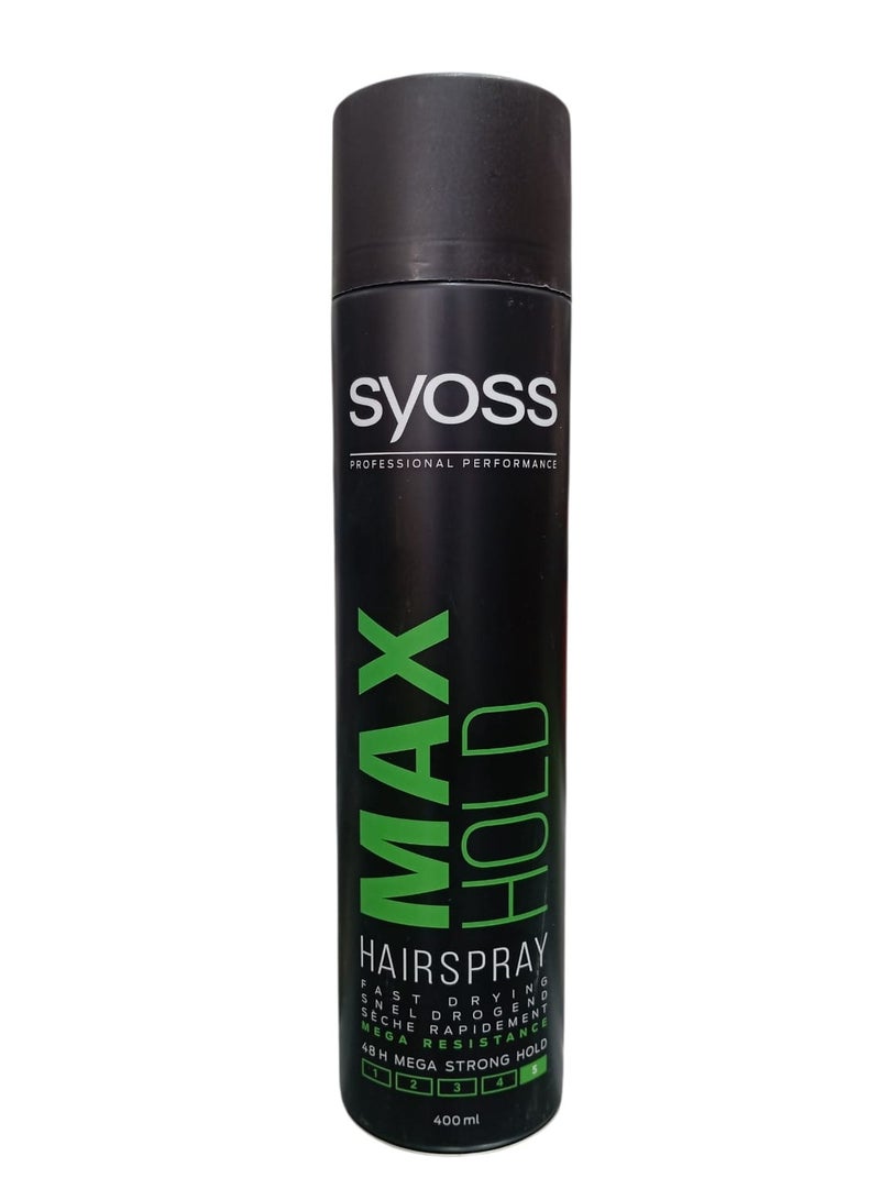 SYOSS Hair Spray for Maximum Hold for 48 Hours  400 milliliters