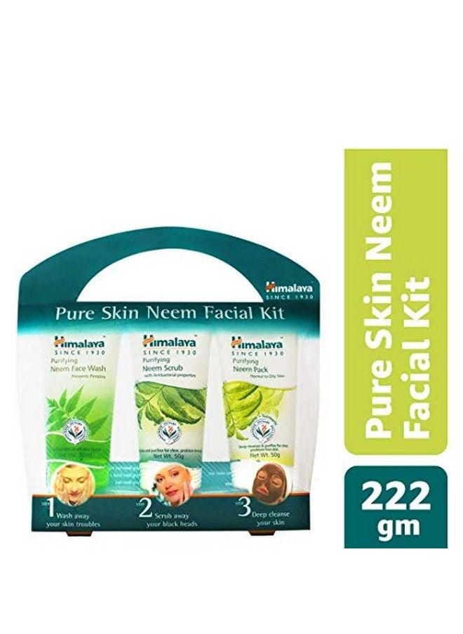 Himalaya - Pure Skin Neem Facial Kit (Facesh 50Ml Scrub 50G & Face Pack 50G) And Nourishing Skin Cream 200Ml - Image 1